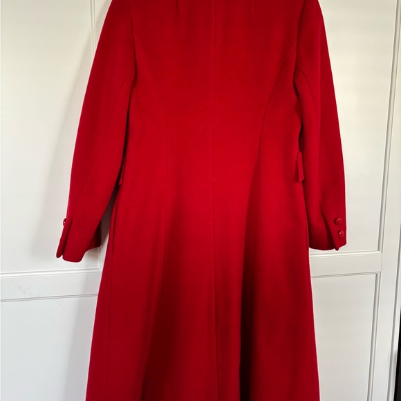 Elegant Vintage Red Women's Coat Petite Small 100% wool - Picture 7 of 11